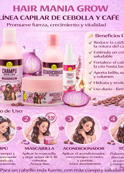 Kit Capilar Cebolla & Cafe Sin Sal para la Caida y Crescimiento del Pelo