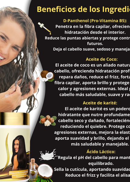 Kit Pre-Tratamiento, Máscara 500g, Acidificante 500ml y Queratina Líquida 250ml