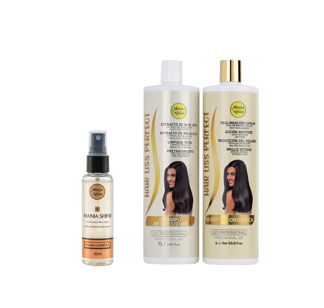 Kit de Alisado Brasileño Kit Hair Liss Perfect – 1000 ml + REGALO Perfume para el Pelo