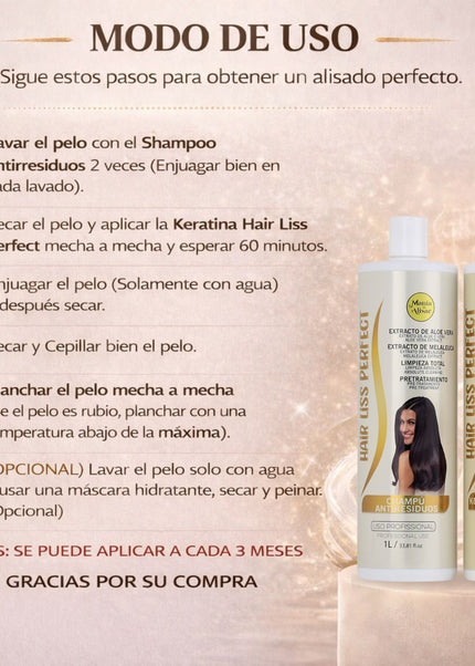 Alisado Brasileño Hair Liss Perfect 1000 ml + Perfume para el Pelo
