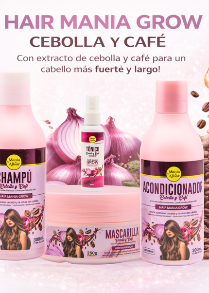 Kit Capilar Cebolla & Cafe Sin Sal para la Caida y Crescimiento del Pelo