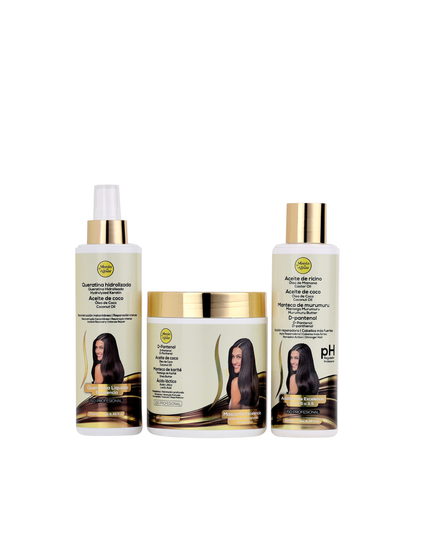 Kit Pre-tratamiento, Máscara 500g, Acidificante 250ml y Queratina Líquida 250ml