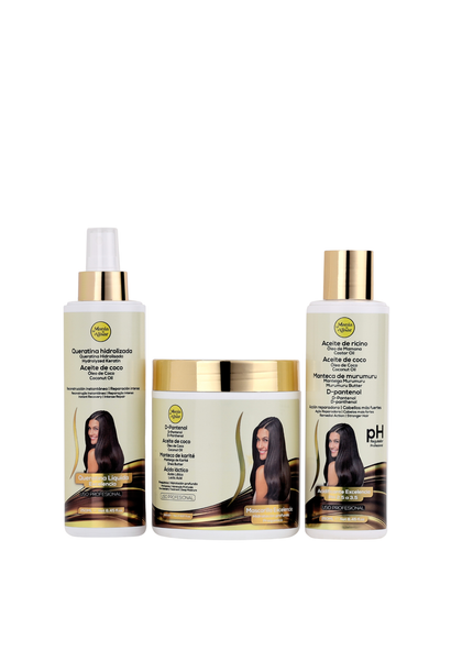 Kit Pre-tratamiento, Máscara 500g, Acidificante 250ml y Queratina Líquida 250ml