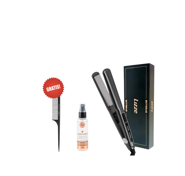 Plancha Lizze Extreme 250 Grados + REGALO Carbon Peine + Perfume para el Pelo