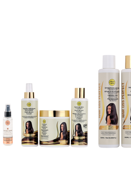 Alisado Brasileño   Hair Liss Perfect 300ml  + Kit Pre-tratamiento + Perfume para el Pelo