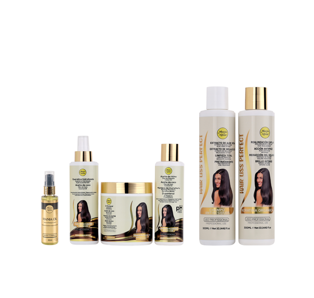 Alisado Brasileño   Hair Liss Perfect 300ml  + Kit Pre-tratamiento + Serum Perfumado