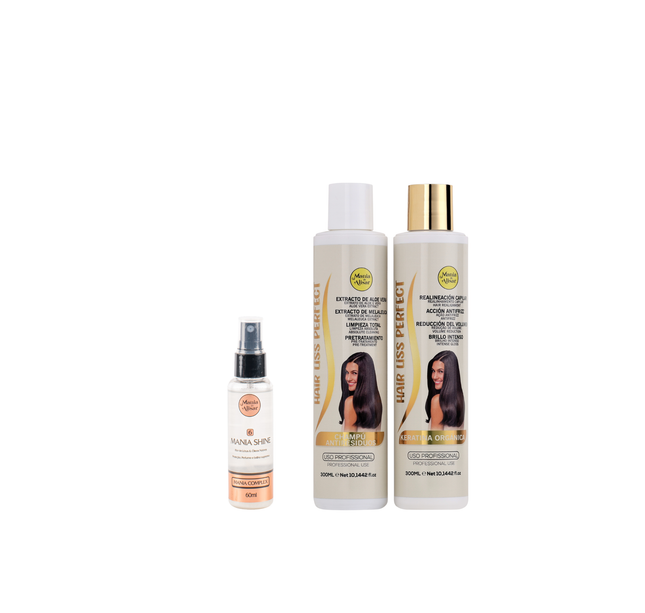 Kit de Alisado Brasileño Kit Hair Liss Perfect – 300ml + REGALO Perfume para el Pelo