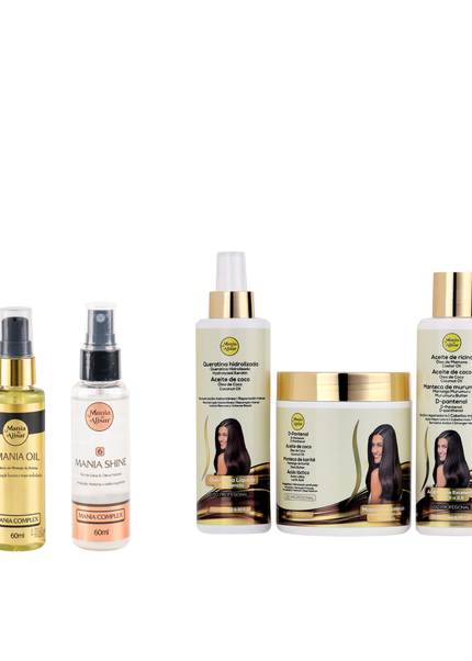 Kit Pre-tratamiento, Máscara 500g, Acidificante 250ml y Queratina Líquida 250ml +Serum + Perfume para el Cabello