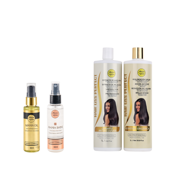 Kit de Alisado Brasileño Kit Hair Liss Perfect – 1000 ml + Serum + Perfume para el Pelo