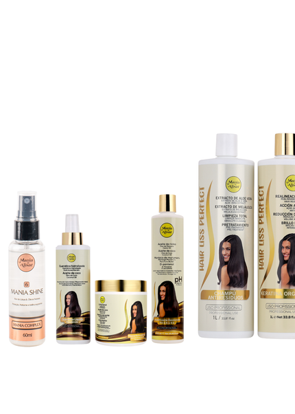 Kit Pre-tratamiento  + Kit Progresivo Hair Liss Perfect 1000ml + Serum + Perfume para el Pelo